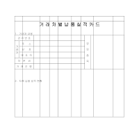 납품실적카드 납품실적카드